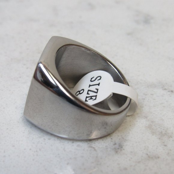 Mickey Mouse Engraved Steel Ring Size 8 - Picture 4 of 6